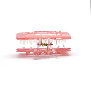 Style coréen bas prix en gros 8.8cm <span class=keywords><strong>carré</strong></span> creux papillon cheveux griffes mignon brillant griffe cheveux pince dames pince en gros - Product Image 5