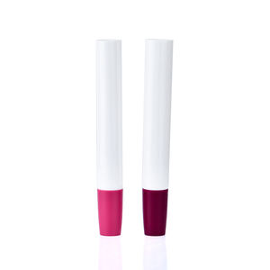 Envase de Plástico para Brillo Labial y Lápiz Labial con Extrusión de Aire y Logotipo Personalizado, Tubo de Embalaje Cosmético con Aplicador de Silicona Blanca - Product Image 2
