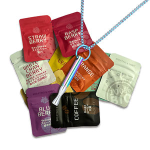 ステンレス製禁煙スティック 無煙 ニコチンフリー 不安解消 アロマセラピー エッセンシャルオイル吸入器 呼吸ネックレス - Product Image 1