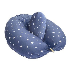 Almohada de Lactancia Multifuncional 100% Algodón Transpirable con Estampado de Estrellas en Forma de U <span class=keywords><strong>para</strong></span> Soporte <span class=keywords><strong>del</strong></span> Bebé y Maternidad - Product Image 4