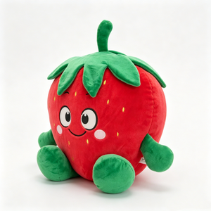 Customized Cute strawberry pillow plush, Cartoon strawberry plushie - Product Image 1