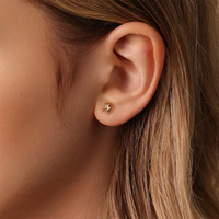Boucles d'oreilles minuscules piercing Octopus Studs en argent sterling 925 ensemble de bijoux poisson de mer