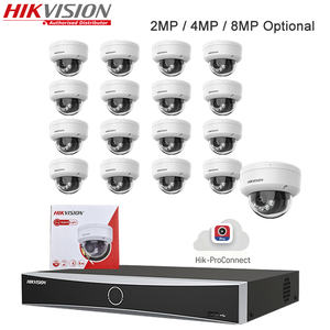 Kit de CCTV Hikvision con Cámara Domo 2MP/4MP/8MP, 4/8/16 Canales, PoE, <span class=keywords><strong>Plug</strong></span> & Play, IP67, IK08, Visión Nocturna, con Software Oficial Hik-Connect - Product Image 1