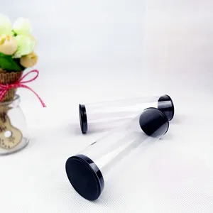Tubo de embalaje transparente cilíndrico de 41mm de diámetro exterior, embalaje de exhibición transparente de objetos pequeños