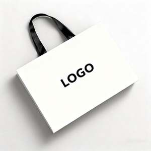 SPRING Printed Elegant Brand Logo Luxury Boutique Shopping Paper <b>Bag</b> Custom Logo <b>White</b> Paper Gift <b>Bags</b> With Ribbon Handles - Product Image 3