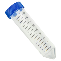 Tube de centrifugation en PP transparent gradué à fond conique pour usage en laboratoire, 10 ml, 15 ml, 50 ml, avec bouchon à vis, type Falcon