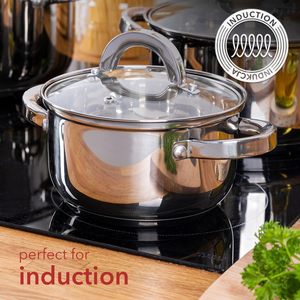 Juego de Ollas Clásico de Acero Inoxidable Triple 304 con Tapa de Vidrio, Saludable, Cacerola 316, Olla para Caldo, Logotipo Personalizado para Cocina Doméstica y Exterior - Product Image 3