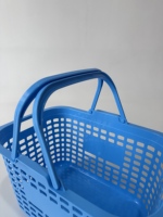 Paniers de courses en plastique portables de grande capacité personnalisables pour supermarchés