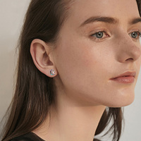 Haute qualité hypoallergénique 925 argent Sterling ormeau coquille lune arbre de vie boucles d'oreilles pour les femmes