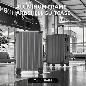 Cadre en aluminium approuvé par la compagnie aérienne Noble <span class=keywords><strong>TSA</strong></span> Bagages Logo personnalisé Valise PC à coque rigide Roues pivotantes Style de luxe Poids léger - Product Image 2