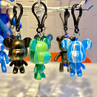 Porte-clés ours fluide mignon, moule blanc pour la peinture - Activité artistique éducative créative pour enfants et adultes