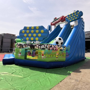 Commercial grade outdoor giant kids playground combo <b>bounce</b> house slide football bouncy <b>castle</b> aufblasbare fubball-hupfburg - Product Image 3