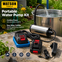 Kit de pompe à eau portable sans fil, pompe de transfert d'eau électrique sans fil avec chargeur et 2 batteries