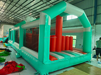 Château gonflable portable de haute qualité sur le thème des animaux, lit de saut gonflable 4m x 4m en PVC, toboggan pour aire de jeux pour enfants