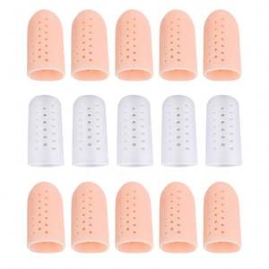 Grand orteil protecteur respirant Gel Toe Cap Silicone Toe Cover manches avec trous offre un soulagement des ongles manquants ou incarnés - Product Image 6