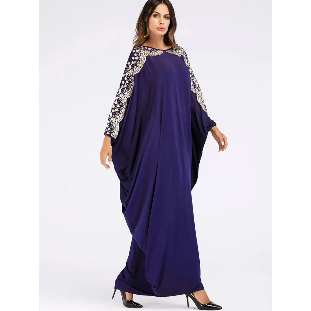 Fabrika çıkış yüksek kaliteli bir boyut çarşaf İslami uzun kollu maxi müslüman kadınlar için elbise