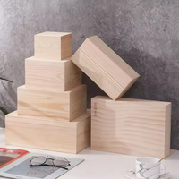 Boîte en bois personnalisable avec logo, emballage extérieur, boîte cadeau en bois massif, produit en bois brut, boîte cadeau en bois, emballage pour bijoux