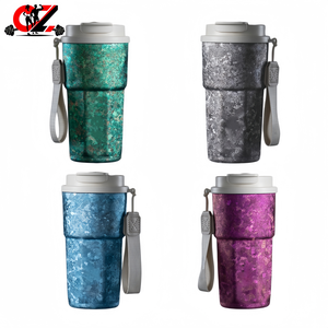 CZFIT Tasse à café en titane pur simple et haut de gamme, tasse isotherme à double paroi, cadeau d'affaires portable personnalisable - Product Image 2