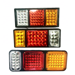 <span class=keywords><strong>Luz</strong></span> <span class=keywords><strong>Trasera</strong></span> 140-2 de 24V para Vehículos de Ingeniería, <span class=keywords><strong>Luz</strong></span> de Freno y Direccional para Semirremolques, Apta para Varios Camiones Grandes - Product Image 1