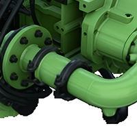 Compresseur d'air rotatif à vis diesel portable SULLAIR 1300 3120 3700 24,1-34,5 bars