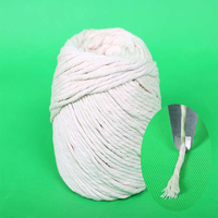 Cordon macramé en coton naturel torsadé à un brin de 3mm 4mm pour suspension murale en stock