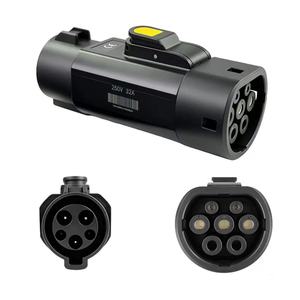 Adaptateur AC Type 1 vers Type 2 32A 250V Connecteur de chargeur EV J1772 vers IEC62196 pour <span class=keywords><strong>Tesla</strong></span> Model 3/Y - Product Image 1