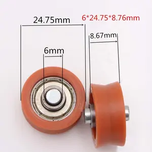 Small Plastic Coated Bearing V Groove Curtain Pulley