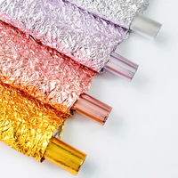 Papier d'emballage froissé Evergreenwrap pour bouquet de fleurs, en papier d'aluminium, pour fleuriste