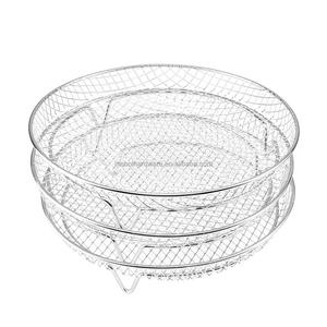 Utensilios de cocina, cesta de freidora de aire de 3 capas, estante redondo SST <span class=keywords><strong>Airfryer</strong></span>, estante de vapor para hornear, compatible con <span class=keywords><strong>Cosori</strong></span> Ninja Russell - Product Image 5