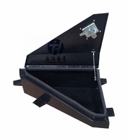 Boîte à outils de camion en aluminium étanche, 2 pièces, avec verrouillage pour poignée en queue de baleine et support pour barre de ramassage