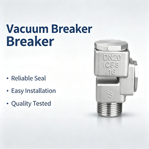 Dispositif anti-aspiration d'air négatif en acier inoxydable à filetage mâle externe pour la lutte contre l'incendie et l'alimentation en eau - Product Image 1