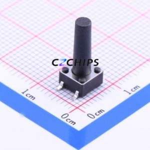 K2-6639SP-V4SC-04 Tactile Switch SMD-4P,6x6mm Switch Single Pole Single Throw Round Button 2.5N Vertical Mount - Product Image 1