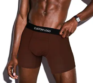 Cueca boxer de algodão para homens, logotipo personalizado, melhor qualidade, roupa íntima masculina com logotipo privado