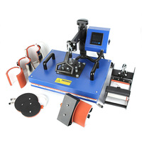 Presse à Chaud Rotative 8-en-1 Direct Usine 33*45cm avec Écran LCD Multifonction pour Sublimation sur T-shirts, Tasses, Casquettes et Assiettes