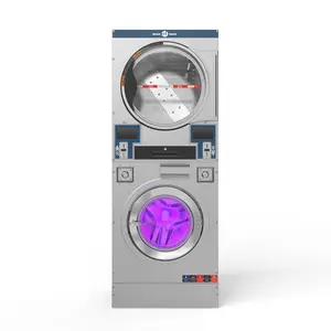 2023 Novo tipo comercial eletricidade gás aquecimento a fichas pilha lavadoras secadoras para auto-serviço