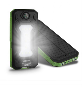 Original de emergencia powerbank luz panel solar 10000 mah cargador con 9pcs luces led y Brújula de banco de potencia - Product Image 1