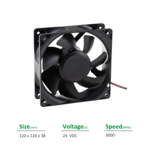 Sunon PMD2412PMB1-A (2).GN 120x120x38มม. 760mA 24VDC 18.2W 4200rpm 190CFM พัดลมระบายความร้อนตามแนวแกนไฟฟ้า - Product Image 2
