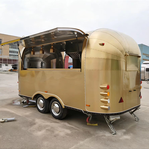 Chariot de vente ambulante de crème glacée pour zone touristique mobile, chariot de bar mobile, chariot de nourriture viral pour ferme et camping, chariot classique américain en acier inoxydable - Product Image 1