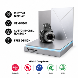 <span class=keywords><strong>Support</strong></span> d'affichage <span class=keywords><strong>pour</strong></span> appareils photo en gros <span class=keywords><strong>pour</strong></span> les magasins de détail avec éclairage LED de sécurité <span class=keywords><strong>antivol</strong></span> - Product Image 1