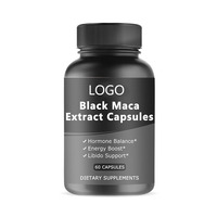 Compléments alimentaires naturels à base de plantes pour hommes, capsules de Maca noire, extrait de racine de Maca, capsules de Maca pour hommes