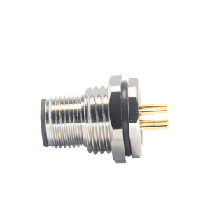 M12 kim loại không thấm nước PCB bảng điều chỉnh trở lại gắn kết 4pin nam đựng mặt bích ổ cắm kết nối - Product Image 4