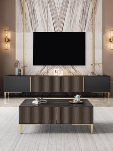Prezzi bassi vendita calda di fabbrica mobili di qualità in legno moderno <span class=keywords><strong>TV</strong></span> Stand Set <span class=keywords><strong>tavolino</strong></span> - Product Image 4