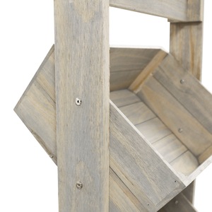 Giá đỡ trưng bày bằng gỗ 4 tầng có mặt trên bằng bảng đen, chất liệu gỗ nguyên khối - Product Image 5