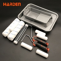 Outils à main pour la construction et la peinture murale, ensemble de 7 pinceaux et rouleaux à peinture avec poignée en caoutchouc