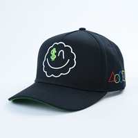 Aangepaste Hoge Kwaliteit 5 Paneel Gebogen Rand Katoenen Baseballpet, Voeg Borduurwerk Logo Gestructureerde Papa Hoed Toe
