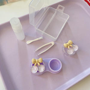 กล่องใส่<span class=keywords><strong>คอนแทคเลนส์</strong></span>แบบพกพาสำหรับผู้หญิงชุดภาชนะพลาสติกแบบใสใสแบบเรียบง่ายสไตล์ใหม่ - Product Image 2