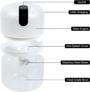Wholesale 250ml Electric Mini USB Stainless Steel Home Meat Grinder 1 Year Warranty Garlic Chopping <b>Vegetable</b> Chili Home Kitchen - Product Image 2