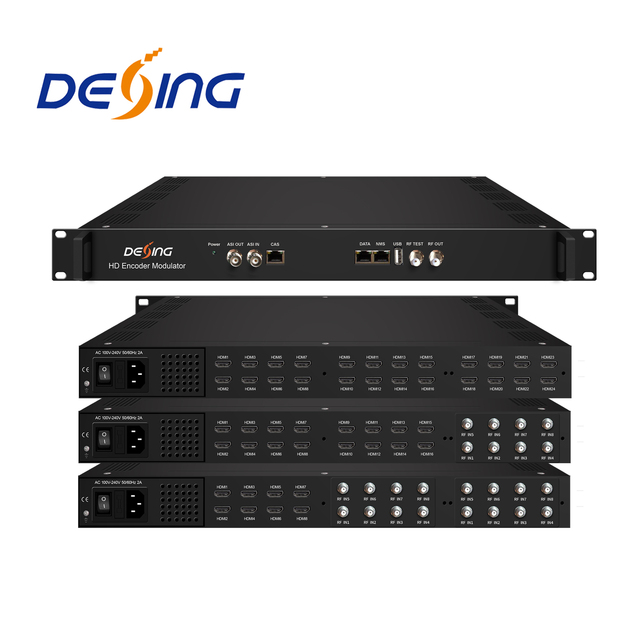 DEXIN NDS3536S Dvb-c Transmodulator with HDMI and DVB-S2 Input, 24ch Encoder Modulator, DVB-S2 to RF DVB-C ISDB-T
