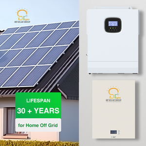 Kit solaire MPPT à batterie lithium-ion haute capacité 5 kW, système d'énergie solaire hors réseau avec onde sinusoïdale pure - Product Image 1
