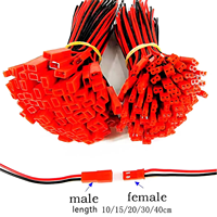 Kabel Terminal Rakitan 2 Inti Custom JST SYP-02T-1 2.54 2.5mm Pitch Merah Hitam untuk Peralatan LED Otomotif OEM ODM